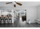 Open floor plan with view to the living room, kitchen, and front entrance at 4621 Musket Dr, Lakeland, FL 33810