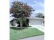 Charming single-story home featuring a lush front yard and a lovely flowering tree at 663 Jamaica Cir, Lakeland, FL 33803