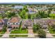 Lovely aerial view of a home in a Gathering-friendly neighborhood featuring mature trees and a community lake at 1138 Fountain Coin Loop, Orlando, FL 32828