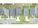 Aerial view of neighborhood street highlighting home rooftops, driveways, and landscaping at 1518 Louise Ave, Auburndale, FL 33823