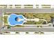 Unique guitar-shaped park area with picnic tables and landscaping at 198 Gypsy Palace Ln, Daytona Beach, FL 32124
