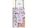 Detailed floor plan showcasing the layout of the home including the living room, kitchen, bedrooms, and garage at 198 Gypsy Palace Ln, Daytona Beach, FL 32124