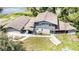Aerial view of the property showcasing its size, layout, and potential for outdoor living in a serene setting at 1149 Shady Cove E Rd, Haines City, FL 33844