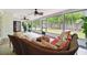 Relaxing sunroom with cozy seating and serene views of the well-maintained backyard at 6642 Parson Brown Dr, Orlando, FL 32819