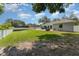 Spacious backyard with lush lawn and partial fence, great for outdoor enjoyment at 1610 Sherwood Lakes Blvd, Lakeland, FL 33809