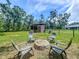 Cozy backyard fire pit area with seating, perfect for evening gatherings and enjoying the outdoors at 5080 Maple Dr, Lakeland, FL 33810