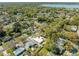 Aerial view of property at 1616 Huntington St, nestled in a lush, green, tree-lined neighborhood at 1616 Huntington St, Lakeland, FL 33801