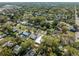 An aerial shot of the property, surrounded by lush trees and neighborhood streets at 1616 Huntington St, Lakeland, FL 33801