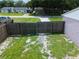 Backyard with a wooden fence surrounding lush green lawn, perfect for outdoor activities at 1841 Talmadge St, Deland, FL 32724