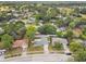 An elevated aerial view presents a beautiful community dotted with lush, mature trees at 446 Eagle Cir, Casselberry, FL 32707