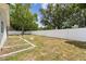 Spacious backyard enclosed by a white fence with room to roam at 446 Eagle Cir, Casselberry, FL 32707