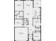 Detailed floor plan showcasing the layout of the home, including bedrooms, bathrooms, and living areas at 2047 Babbling Brook Blvd, Auburndale, FL 33823