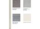 Samples showing the various material selections for carpet, tile, cabinets and counter tops at 2047 Babbling Brook Blvd, Auburndale, FL 33823