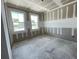 New construction shows the bare drywall with windows lighting the interior of the unfinished living space at 2359 Zuni Road, St Cloud, FL 34771