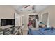 Comfortable bedroom with a ceiling fan, closet, and warm carpet at 311 Bentley Oaks Blvd, Auburndale, FL 33823