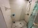 Bathroom shower with a window and shower curtain at 2656 Williston Dr, Lakeland, FL 33801