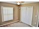 Bedroom featuring window, ceiling fan and closet at 3629 Welsh Way, Lakeland, FL 33813