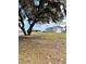 Exterior view of a metal garage, large shade tree, boat and a glimpse of the lake at 4119 Chambers St, Lake Wales, FL 33898