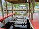 Private dock featuring a boat lift offering convenient access to the water and secure storage for your watercraft at 1628 Paradise Ln, Astor, FL 32102