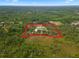 Aerial view highlighting home's large lot size at 32200 Ponderosa Ave, Deland, FL 32720