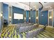 The private movie theater features comfortable seating, a large screen, and modern lighting at 505 Ocean Course Ave # 505, Davenport, FL 33896
