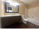 Updated bathroom with new vanity and bathtub at 431 N Boston Ave # B, Deland, FL 32724