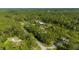 Panoramic aerial view featuring a home nestled within a dense forest setting, offering privacy and seclusion at 3428 Longleaf Rd, Ormond Beach, FL 32174