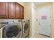 Convenient laundry room with modern stainless steel washer and dryer at 309 Chesham St, Ormond Beach, FL 32174