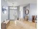 Bright and airy foyer with tile floors and neutral color palette at 341 Perfect Dr, Daytona Beach, FL 32124