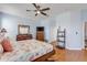 Main bedroom with king-size bed and coastal decor at 341 Perfect Dr, Daytona Beach, FL 32124