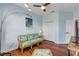 Relaxing sitting area with hardwood floors and built-in shelving at 341 Perfect Dr, Daytona Beach, FL 32124