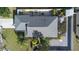 Top-down view of house, showing roof and backyard landscaping at 3435 Arabesque Dr, Deland, FL 32724