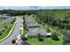 Aerial shot of a neighborhood, highlighting the well-spaced homes and green landscape at 317 Nowell Loop, Deland, FL 32724