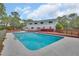 Backyard pool with a large deck, ideal for summer fun and enjoying the outdoors at 1440 Arroyo Vista Dr, Deland, FL 32724