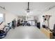 Spacious garage with plenty of room for storage and a workbench at 1412 Ruthbern Rd, Daytona Beach, FL 32114
