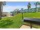 Community grill and lawn area with built-in grills for outdoor cooking at 2555 S Atlantic Ave # 207, Daytona Beach Shores, FL 32118
