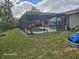 Spacious backyard with screened pool, ideal for outdoor fun and relaxing under the sun at 1461 N Felton St, Deltona, FL 32725
