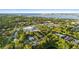 Scenic aerial view with cityscape, coastal waters, and verdant residential area under a clear sky at 522 Powers Ave, Port Orange, FL 32127