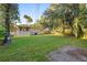 Spacious backyard featuring lush green grass and mature trees, offering plenty of room for outdoor activities at 522 Powers Ave, Port Orange, FL 32127