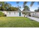 Delightful single-story home showcases a blue front door and covered entry with lush green lawn at 522 Powers Ave, Port Orange, FL 32127
