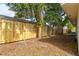 Sunny backyard, wooden fence, and large shade tree at 119 Bigelow Dr, Edgewater, FL 32132