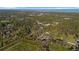 Picturesque aerial vista of wooded estate featuring lush greenery and a tranquil pond, promising privacy and natural beauty at 227 N Putnam Grove Rd, Oak Hill, FL 32759