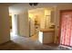Simple kitchen with white appliances and wood-look countertops at 1201 Buccaneer Ave, Deltona, FL 32725