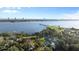 Scenic aerial view showcasing waterfront living and the city skyline, highlighting the property's prime location at 1146 Riverside Dr, Daytona Beach, FL 32117