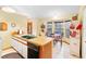 Eat-in kitchen with a peninsula, built-in microwave, and window nook at 2573 Delaware Rd, Deltona, FL 32738