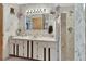 Neat bathroom, featuring a vanity and shower, ready for use at 180 Robinson Ln, Seville, FL 32190