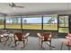 Serene screened porch with water views at 180 Robinson Ln, Seville, FL 32190