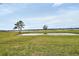 Tranquil waterfront view with pond and distant trees at 180 Robinson Ln, Seville, FL 32190