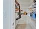 Well-organized pantry with white wire shelving, perfect for storage at 955 N Ridgewood Ave, Deland, FL 32720