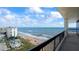 Balcony offering stunning ocean and beach views at 1513 Ocean Shore Blvd # 2B, Ormond Beach, FL 32176